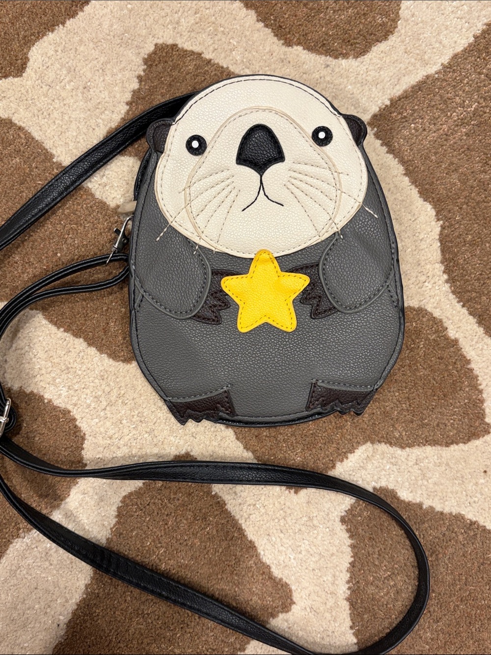 Sleepyville Critters Crossbody bag Otter Star zip EUC